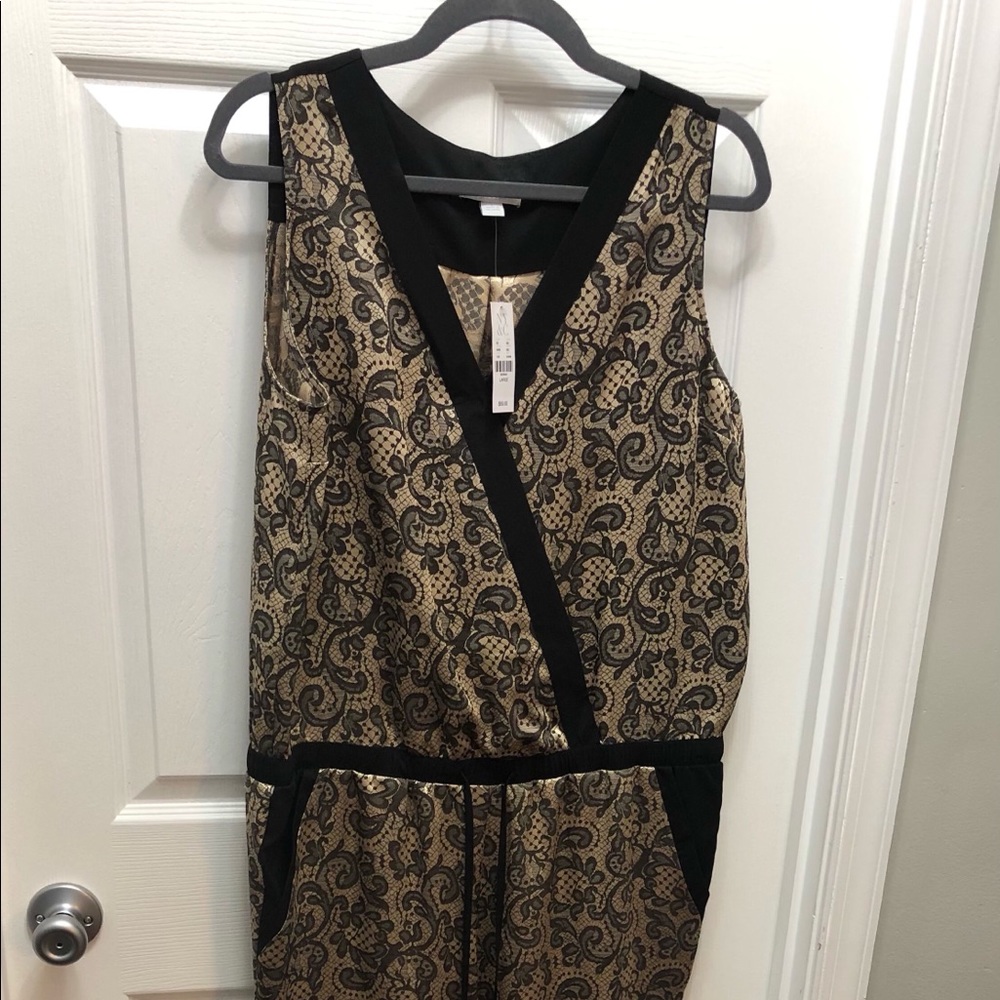 Gold and Black Romper